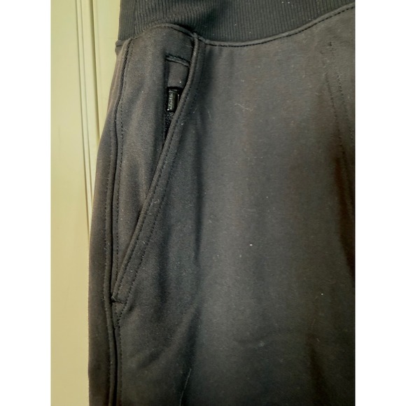 Athleta Venice Wide Leg Pant Black High Rise Ribbed Waist Small Petite SP - Picture 4 of 10